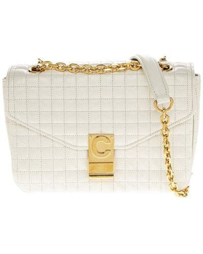 vintage white celine shoulder bag|celine leandre bag.